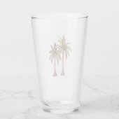 Verre Plage simple tropicale Palmiers Dessin été (Dos)