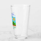 Verre Plage Tropical Destination Mariage Favor Pint (Gauche)