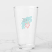 Verre Plan du Costa Rica avec hibiscus couleur (Dos)