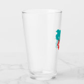 Verre Plan du Costa Rica avec hibiscus couleur (Droite)