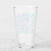 Verre plans d'imaginaire fou blanc et aqua (Dos)