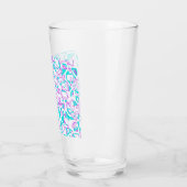 Verre plans d'imaginaire fou blanc et aqua (Gauche)