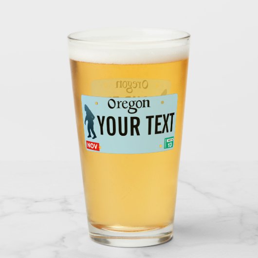 Verre Plaque de licence Oregon Sasquatch (Devant (rempli))