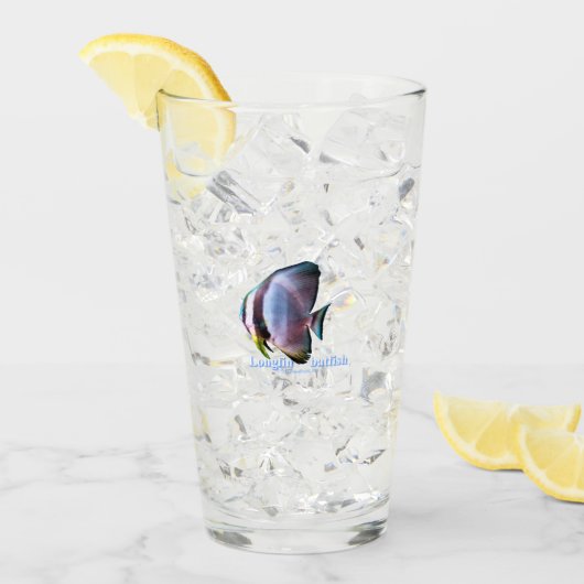Verre Platax à longue nageoire découpé (Devant glace)