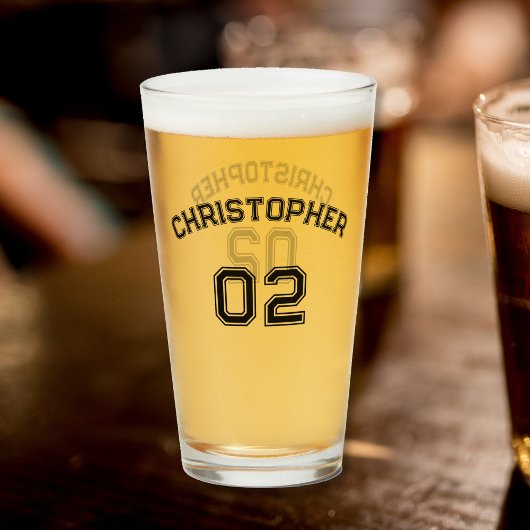 Verre Player Name Jersey Number Game Day Party Sports