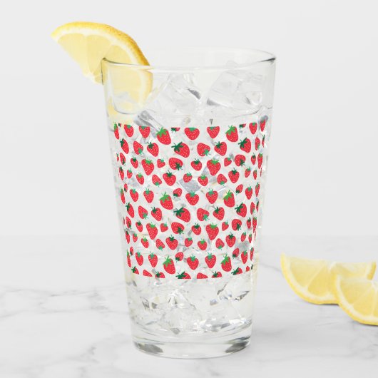 Verre Plein de fraises (Devant glace)