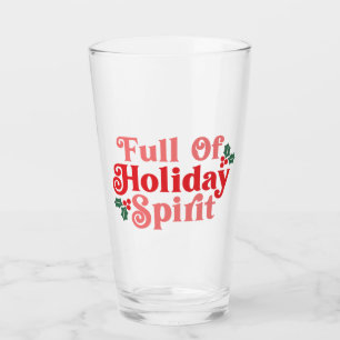 Verre Plein d'esprit de vacances - Typographie festive