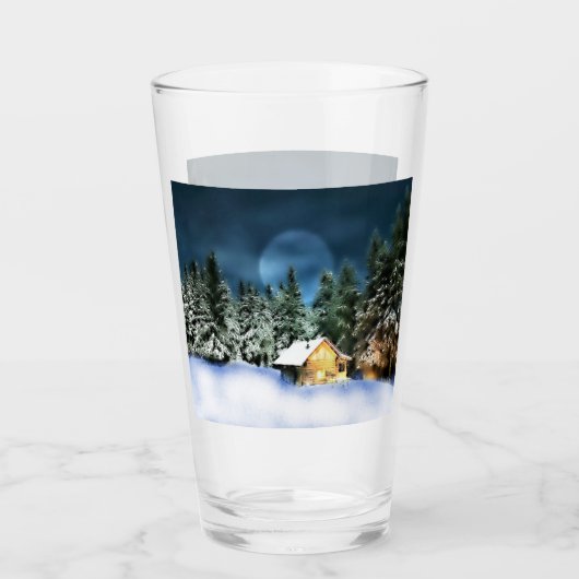 Verre Pleine lune de Cabine de journal rustique (Devant)