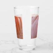 Verre Plumes de Flamant rose dans les tons roses (Gauche)