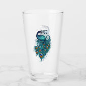 Verre Plumes de paon Peacocks Turquoises (Dos)