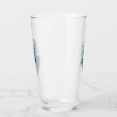 Verre Plumes de paon Peacocks Turquoises (Gauche)