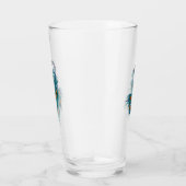 Verre Plumes de paon Peacocks Turquoises (Droite)