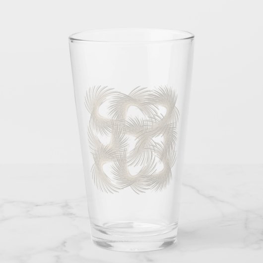 Verre Plumes volantes blanches (Devant)