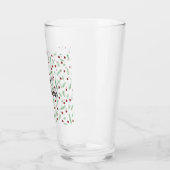 Verre Pneuka mignonne point sapin de Noël Rouge Vert mot (Gauche)