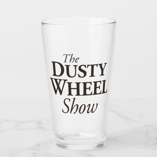 Verre Podcast du spectacle Dusty Wheel : Nom Bar Glass (Devant)