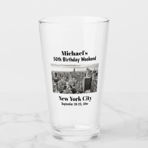 Verre Point de départ de la fête d'anniversaire de New Y
