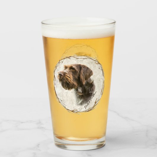Verre Pointer à poil dur allemand   (Dos (rempli))