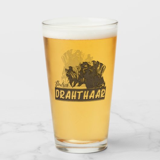 Verre Pointeur À poils durs allemand (Dos (rempli))