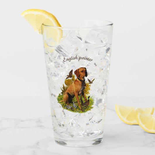 Verre Pointeur anglais, chasse aux oiseaux (Devant glace)