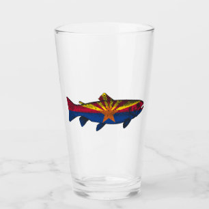 Verre Poisson Arizona Drapeau truite