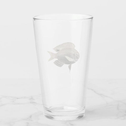 Verre Poisson d'argent et d'or (Dos)