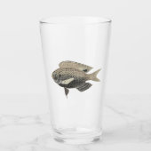 Verre Poisson d'argent et d'or (Devant)