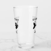 Verre Poisson de nom et de texte personnalisés (Gauche)