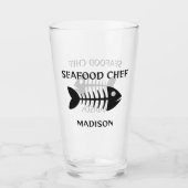 Verre Poisson de nom et de texte personnalisés (Devant)