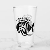 Verre Poisson de nom personnalisé (Devant)