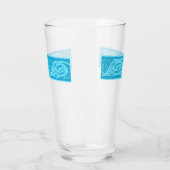 Verre Poisson en noeud celtique en bleu (Gauche)