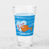 Verre Poisson et appât en amour (Dos)
