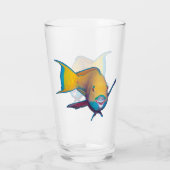 Verre Poisson perroquet - Conception abstraite - Découpé (Dos)