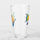 Verre Poisson perroquet - Conception abstraite - Découpé (Gauche)