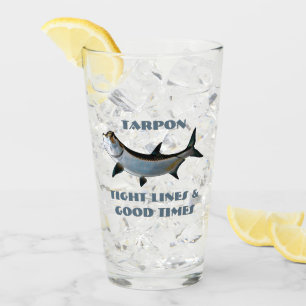 Verre Poisson Tarpon Lignes Serrées et Bon Moments 