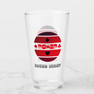 Verre Poker nuit rouge noir personnalisé