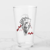 Verre Poker personnalisé Tumbler Skeleton Main (Devant)