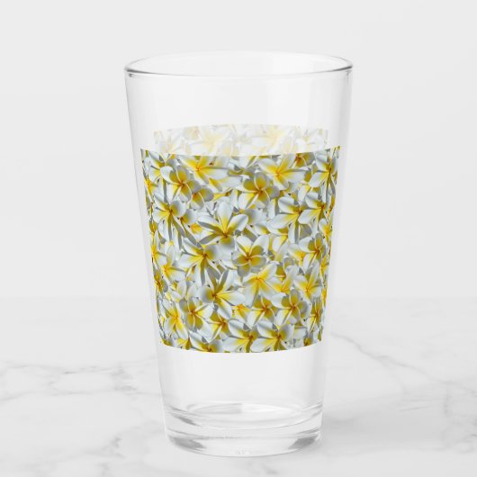 Verre Pôle Frangipani Jaune Et Blanc (Devant)