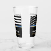 Verre Police Ligne bleue Drapeau Félicitations Retraite (Droite)