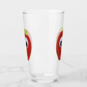 Verre Pomme rouge drôle avec yeux de googly (Gauche)