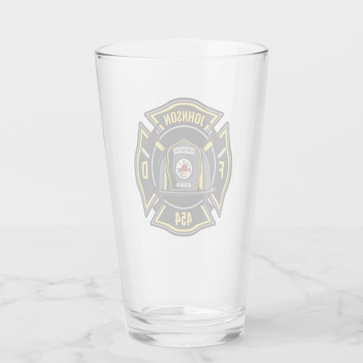 Verre Pompier AJOUTER LE NOM L'équipe de Secourt du serv (Dos)