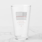 Verre Pompier personnalisé Mince Secourt incendie de lig (Dos)