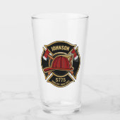 Verre Pompier Secourt incendie Département USA Drapeau p (Devant)