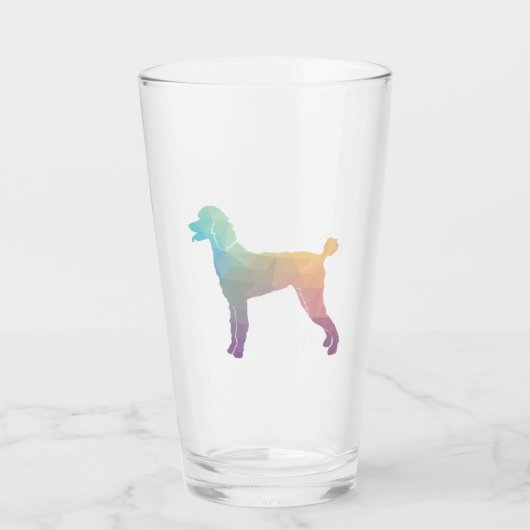 Verre Poodle Geo Silhouette Pastel (Devant)