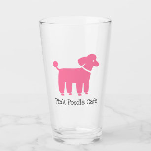 Verre Poodle rose personnalisé Amoureux des chiens Dri