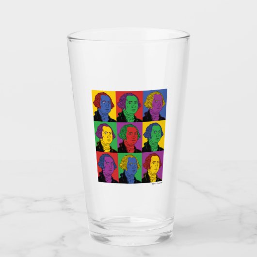 Verre Pop Art George Washington (Devant)