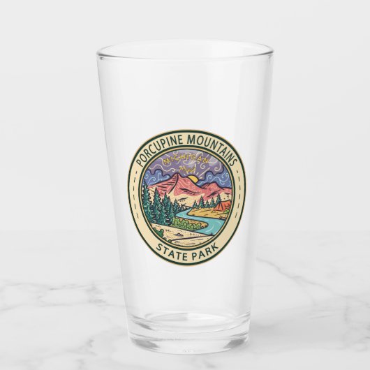Verre Porcupine Mountains State Park Michigan Badge (Devant)