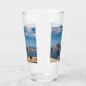 Verre Port de Sliema et gratte-ciel à Malte (Gauche)