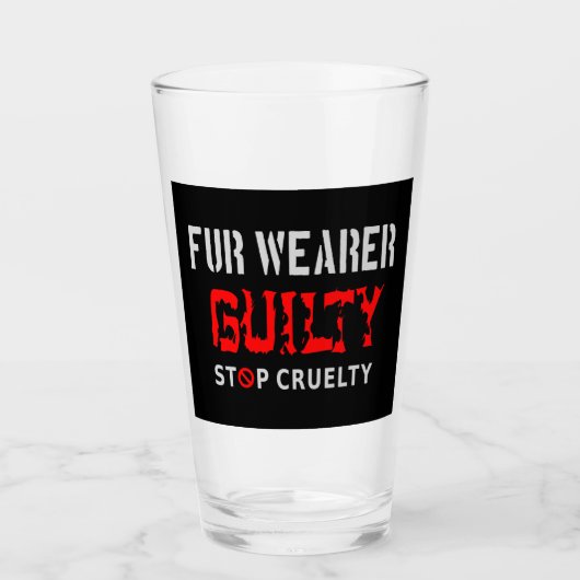 Verre Porteur de fourrure coupable (Devant)