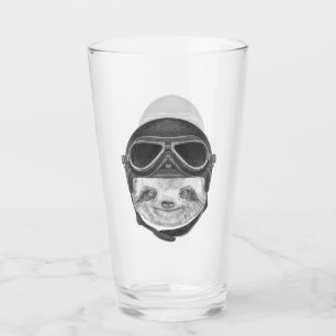 Verre Portrait de casque vintage de la paresse