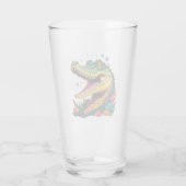Verre Portrait de crocodile coloré (Dos)